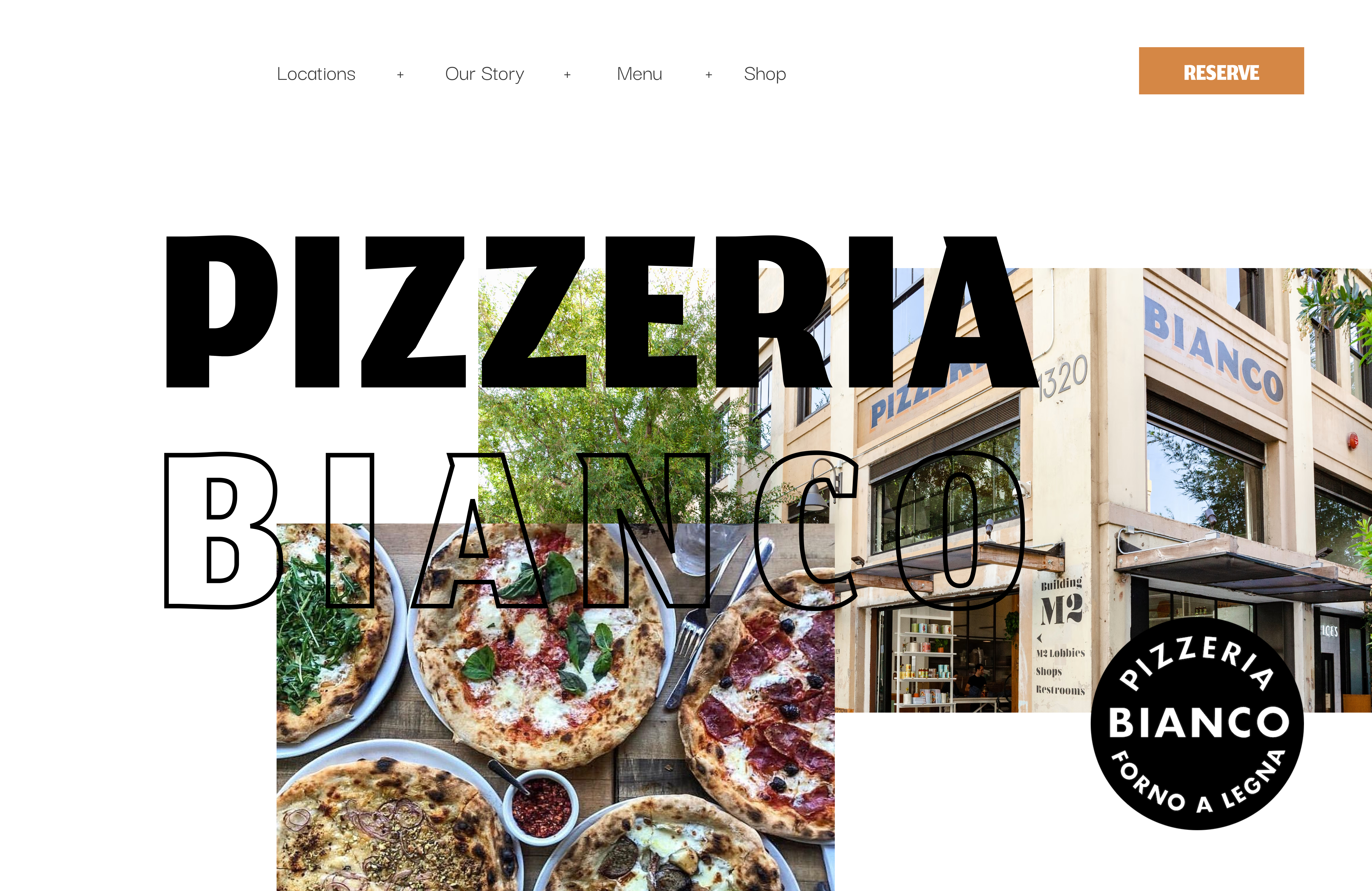 1st version of Pizzeria Bianco's Home Page